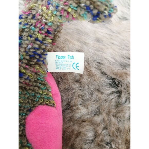 Russ Floppy Fish Plush‎ Toy Multicolor Knit Pink Accents - Picture 4 of 7